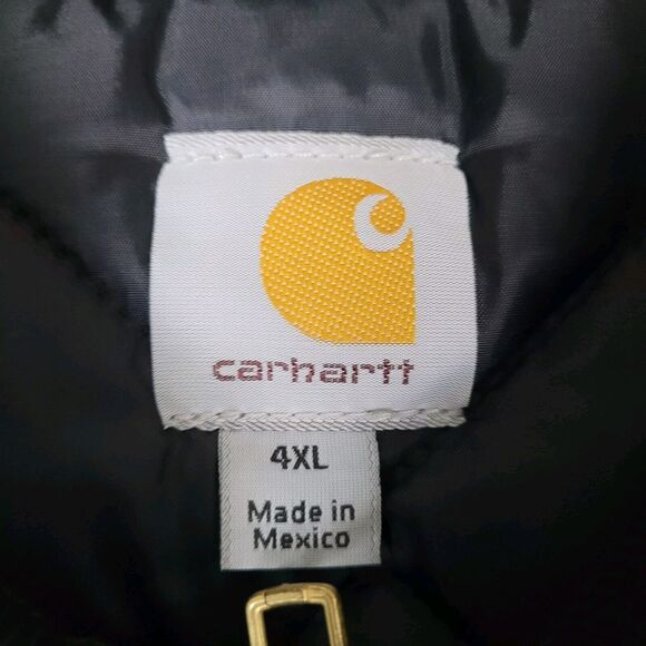 Carhartt Jacket 4XL Black Loose Fit Firm Duck Insulated Traditional Work C003 - Picture 8 of 13